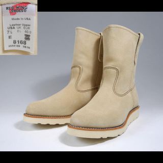 レッドウィング(REDWING)のレッドウィング8168ペコスベージュスエード羽タグ866 8866犬(ブーツ)