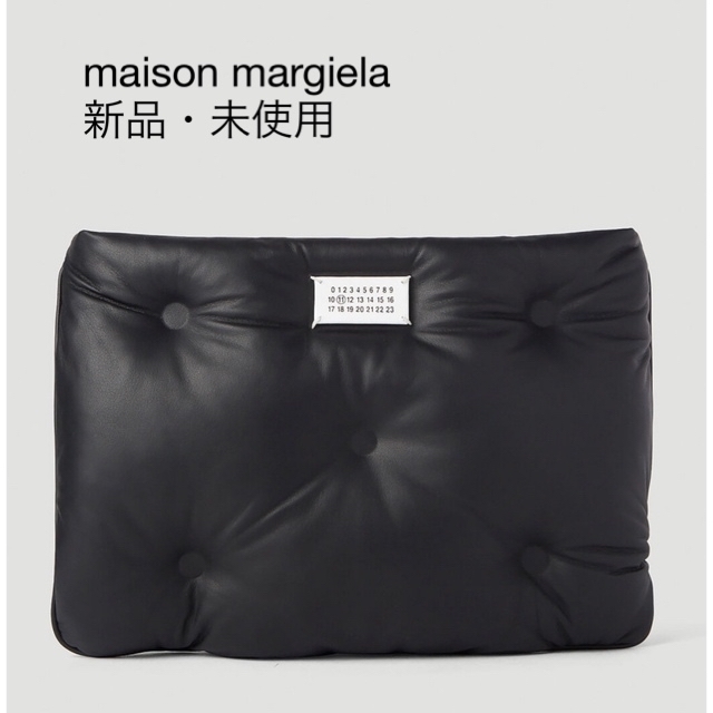 ホワイトブラウン Maison Margiela メゾンマルジェラ レザー クラッチ