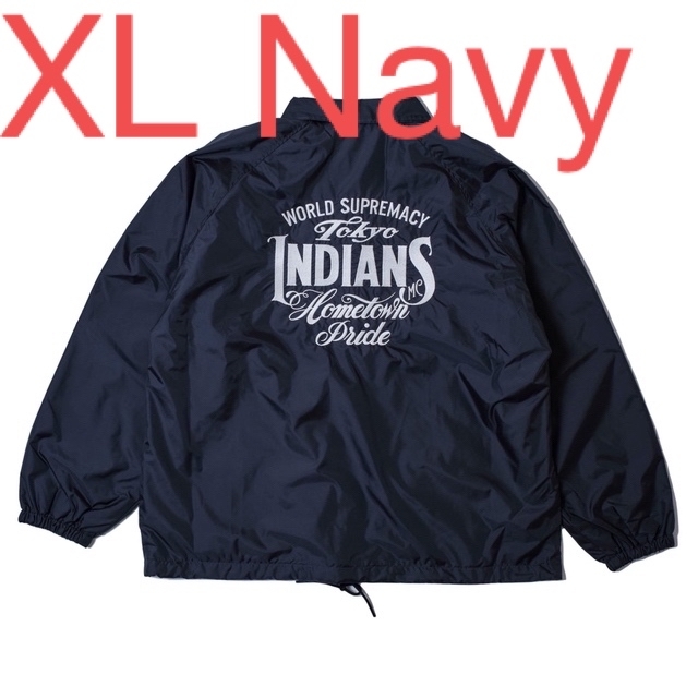 東京インディアンズ TOKYO INDIANS コーチジャケットNavy XL