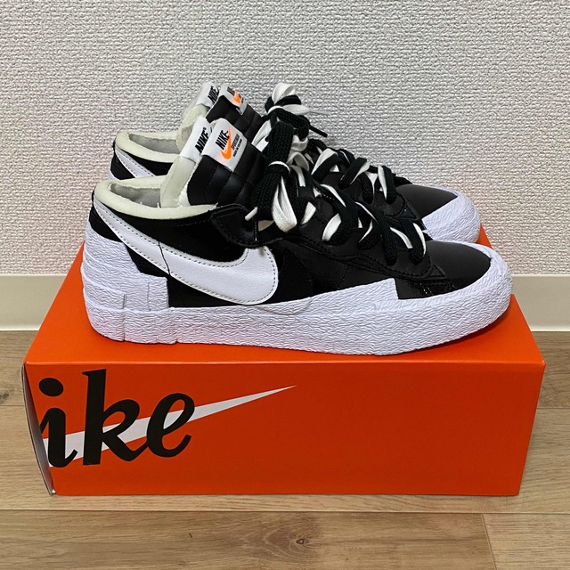 靴/シューズsacai Nike Blazer Low Black Patent