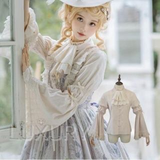 姫袖 長袖ブラウス フレアスリーブ フリル レース リボン クラシカル クラロリ(シャツ/ブラウス(長袖/七分))