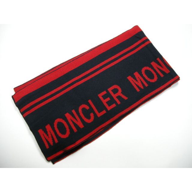 MONCLER(モンクレール)の新品 本物◆モンクレール ストライプ柄 ウールニットマフラー ストール  メンズのファッション小物(マフラー)の商品写真