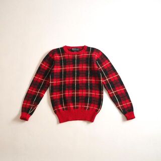 ラルフローレン(Ralph Lauren)のラルフローレン　正規品　ウール１００％　ニット　セーター　チェック柄　美品(ニット/セーター)