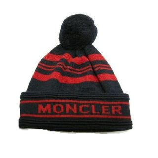 モンクレール(MONCLER)の◆新品 本物◆モンクレール ボンボン付きニットキャップ ニット帽子 ビーニー(ニット帽/ビーニー)