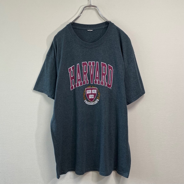 古着 ハーバード大学 半袖 カレッジ Tシャツ L程 英字ロゴ メンズのトップス(Tシャツ/カットソー(半袖/袖なし))の商品写真