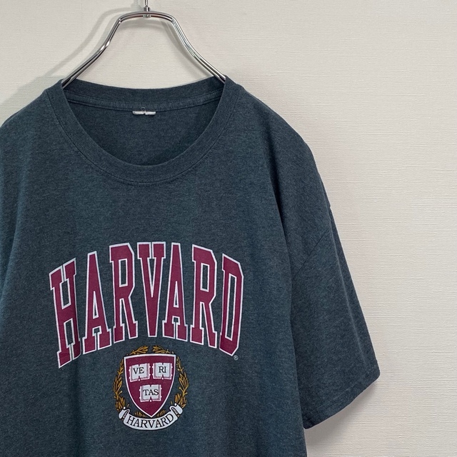 古着 ハーバード大学 半袖 カレッジ Tシャツ L程 英字ロゴ メンズのトップス(Tシャツ/カットソー(半袖/袖なし))の商品写真