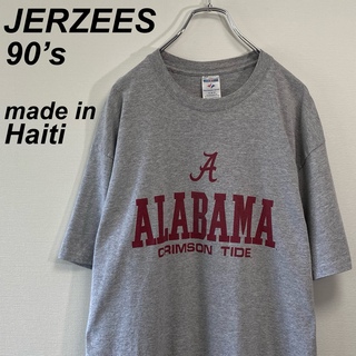 古着 ハイチ製 90s ジャージーズ Tシャツ XL アラバマ大学 アメフト(Tシャツ/カットソー(半袖/袖なし))