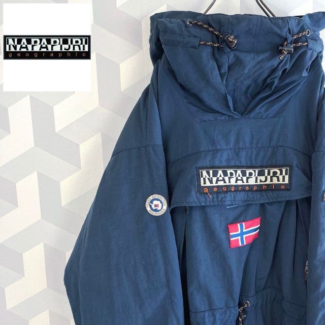 skidooプルオーバーダウンジャケット ネイビーnapapijri ロシアと西側