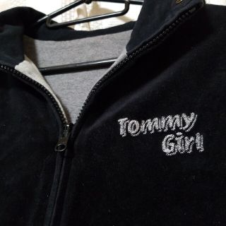 トミーガール(tommy girl)のTOMMY GIRL リーバーシブル パーカー ネイビー 濃紺(パーカー)