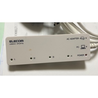 ELECOM USBハブ USB2.0対応 4ポート  U2H-EG4SWH(PC周辺機器)