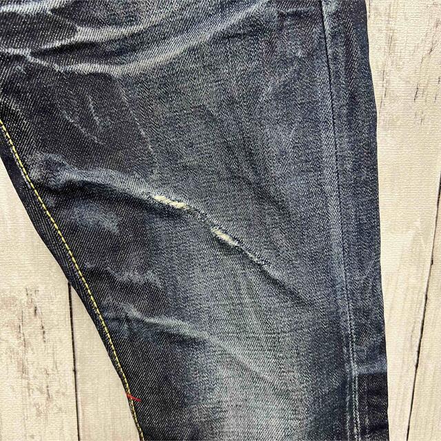 美品!DeeTA W27 ダメージ加工ヒゲ ハチノス セルビッチデニム!日本製