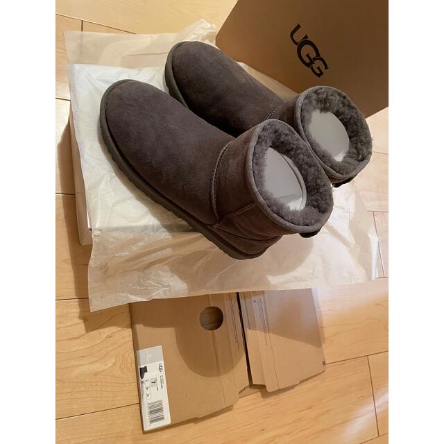 UGG(アグ)/ムートンショートブーツ/☆クリーニング済☆/サイズ24/GREY