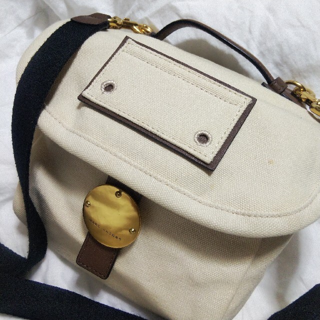 MARC JACOBS MARC JACOBS TROOPER 2way コットン×レザーの通販 by ラキュンや|マークジェイコブスならラクマ MARC JACOBS ショルダーバッグコットン レディース
