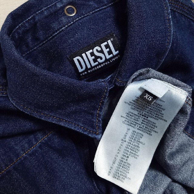 極美品 DIESEL デニム ワンピースシャツ ブラウス ウエストベルト