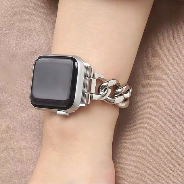 Apple Watch(アップルウォッチ)のApple Watch バンド　ステンレス　シルバー　男女兼用　人気 メンズの時計(金属ベルト)の商品写真