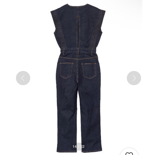 Ameri VINTAGE(アメリヴィンテージ)のAMERI V NECK DENIM JUMPSUIT レディースのパンツ(サロペット/オーバーオール)の商品写真