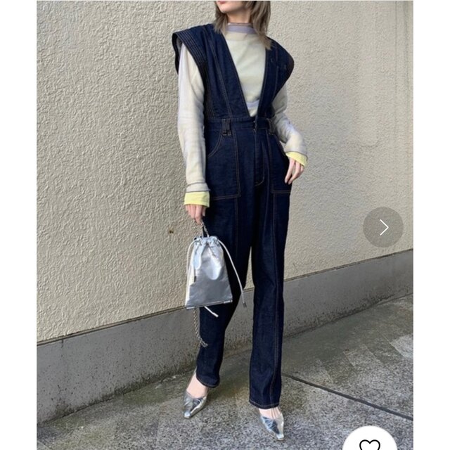 AMERI V NECK DENIM JUMPSUIT