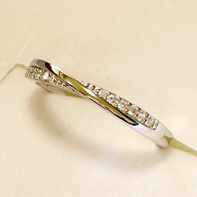 10.5号 ツイスト　指輪  ファッションリング ダイヤモンド S925 レディースのアクセサリー(リング(指輪))の商品写真
