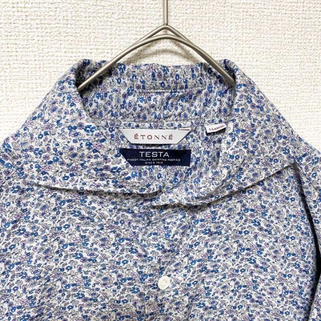 natuRAL vintage(ナチュラルヴィンテージ)のシャツ　長袖　花柄　総柄　太アーム　XL コットン　古着 メンズのトップス(シャツ)の商品写真