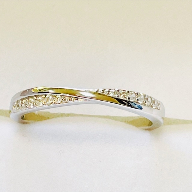 15号 ツイスト　指輪  ファッションリング ダイヤモンド S925 レディースのアクセサリー(リング(指輪))の商品写真