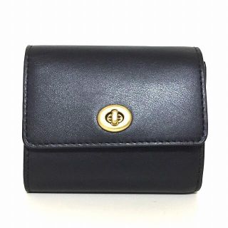 コーチ(COACH)のコーチ 3つ折り財布 C4644 黒 レザー(財布)