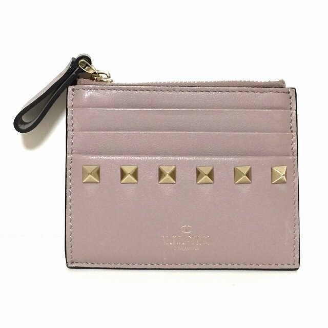 シルバー/レッド ヴァレンティノ VALENTINO 折財布 カードケース 小銭