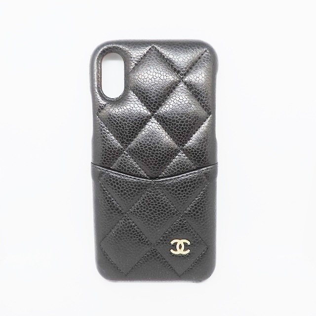 CHANEL - シャネル 携帯電話ケース マトラッセ 黒の通販 by ブラン