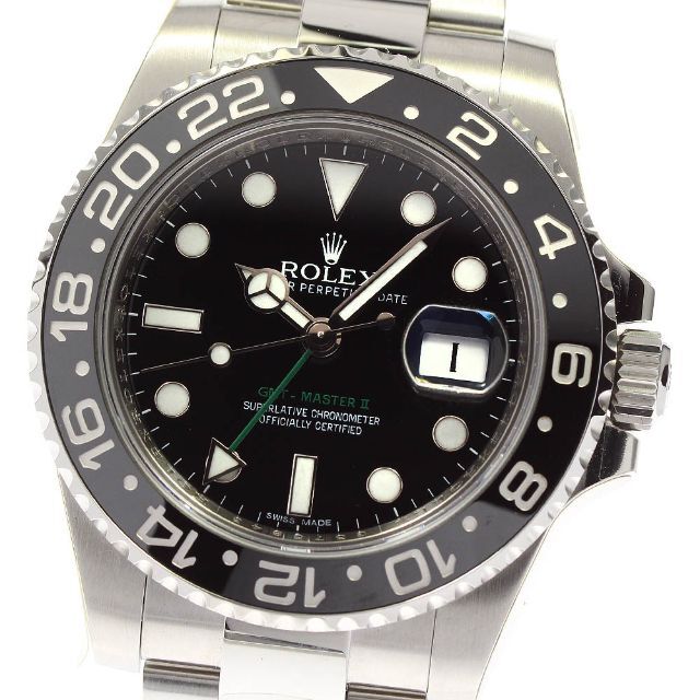 ☆未使用品★箱・保証書付き【ROLEX】ロレックス GMTマスターII G番 ス