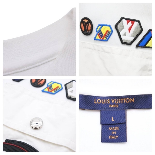 LOUIS VUITTON(ルイヴィトン)の[USED/中古]LOUIS VUITTON ルイ・ヴィトン 半袖Ｔシャツ ホワイト ポリエステル L RW192W JG2 FHTB02 中古 43160 レディースのトップス(Tシャツ(半袖/袖なし))の商品写真