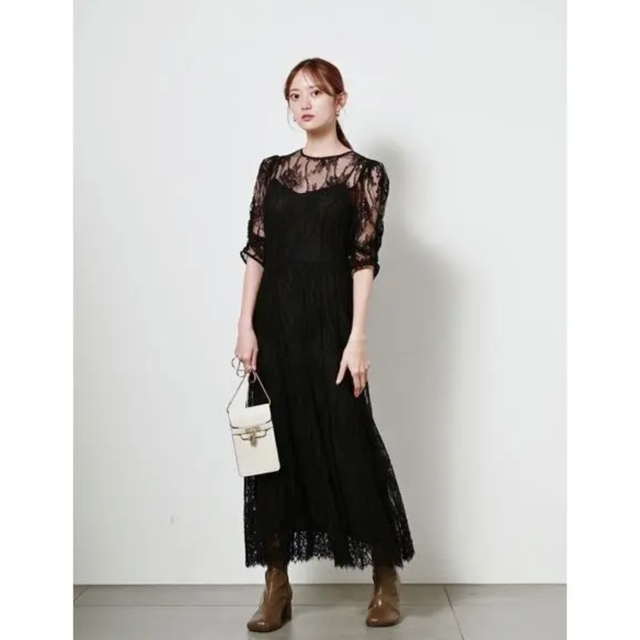 SNIDEL - 美品☆snidel バックデザインレースワンピース Mサイズの通販