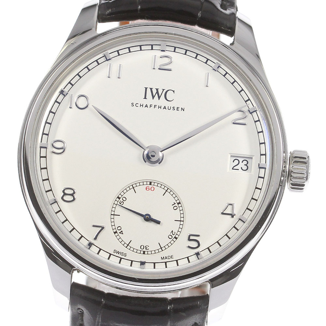 ベルト訳あり☆【IWC SCHAFFHAUSEN】IWC ポルトギーゼ エイトデイズ スモールセコンド IW510203 手巻き メンズ_713915【ev10】シルバームーブメント