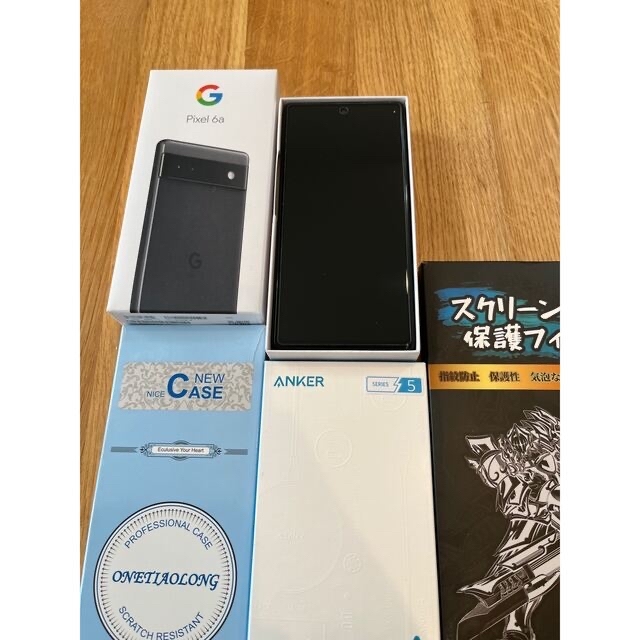 Google Pixel 6a ケーブル ケース ガラスフィルム付き 優先配送