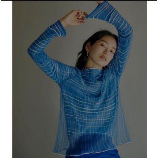 アメリヴィンテージ(Ameri VINTAGE)のSIMPLE DOUBLE COLOR CHECK TOP(カットソー(長袖/七分))