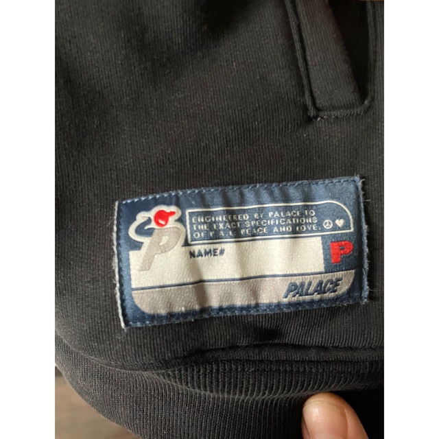 PALACE 1/4 zip funnel Black ハーフジップ スウェット