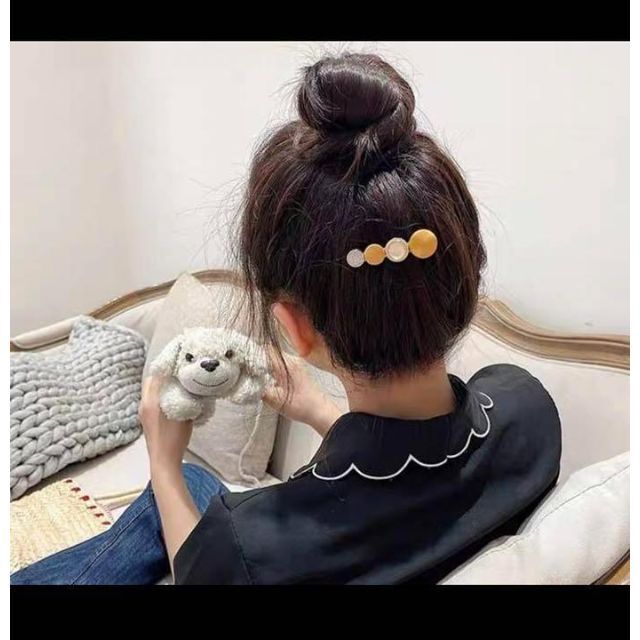 トレンドのビッグピン４点セット❀ ヘアピン ヘアクリップ パール 大きめ お洒落 レディースのアクセサリー(ネックレス)の商品写真