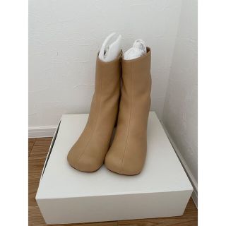 TODAYFUL トゥデイフル Square Short Boots ベージュ