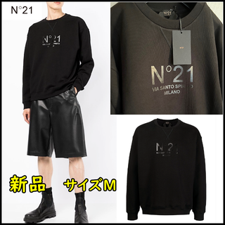 ヌメロヴェントゥーノ(N°21)の新品・サイズM【N°21】ロゴスウェット ブラック(スウェット)