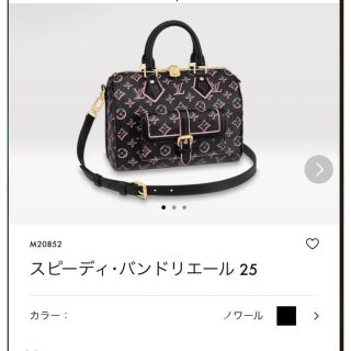 ルイヴィトン(LOUIS VUITTON)の❤️専用　ルイヴィトン　スピーディーバンドリエール25 ノワール❤️(ハンドバッグ)