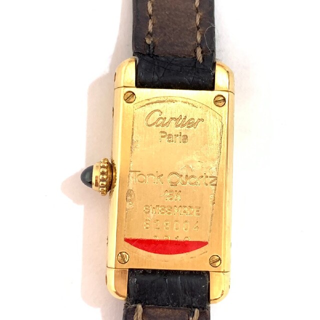 【電池交換済】カルティエ タンクアロンジェ レディース腕時計 K18 YG