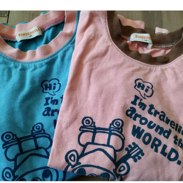 TINKERBELL(ティンカーベル)のティンカーベル　シャツ2枚　130＆120 キッズ/ベビー/マタニティのキッズ服女の子用(90cm~)(Tシャツ/カットソー)の商品写真