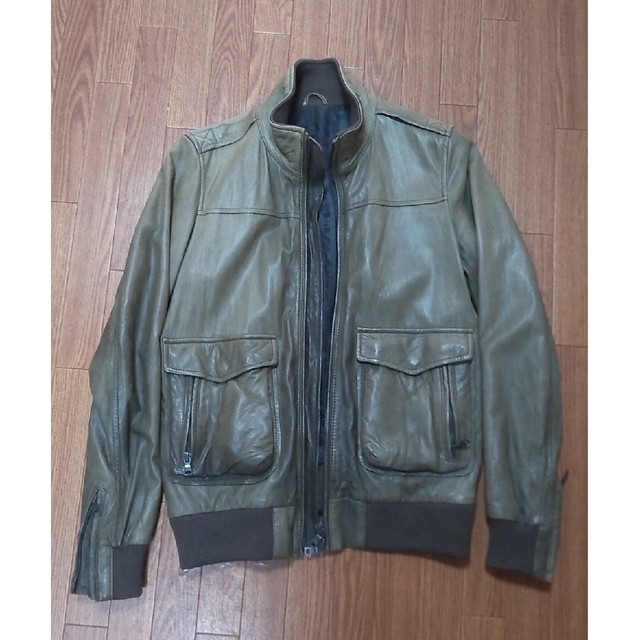 SHIPS JET BLUE 定価約6万円 レザー ライダース 羊革 本革 - レザー