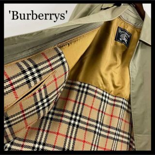 バーバリー(BURBERRY)のBURBERRY バーバリー ステンカラーコート カーキ ライナー付 美品(ステンカラーコート)