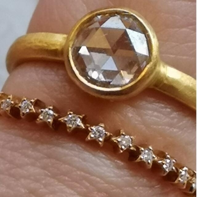 《専用です》K22 大粒⭐0.55ct ローズカットダイヤリング ９号 レディースのアクセサリー(リング(指輪))の商品写真