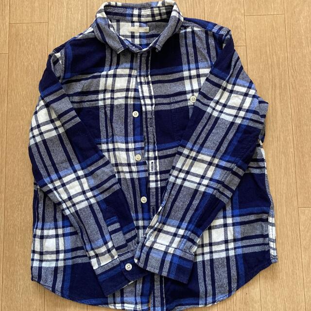 GU(ジーユー)のGU 140センチ ネルシャツ キッズ/ベビー/マタニティのキッズ服男の子用(90cm~)(ブラウス)の商品写真