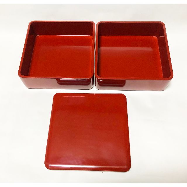 重箱 おせち 二段重 木製漆塗 朱 6.5寸 19.5cm 漆器 アウトレット② 重箱 おせち 二段重 木製漆塗 朱 6.5寸 19.5cm 漆器 アウトレット②