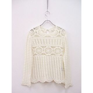 イザベルマラン(Isabel Marant)のISABEL MARANT メッシュ レース編み リネン コットン ニット ホワイト レディース イザベルマラン【中古】2-1020M▲(ニット/セーター)