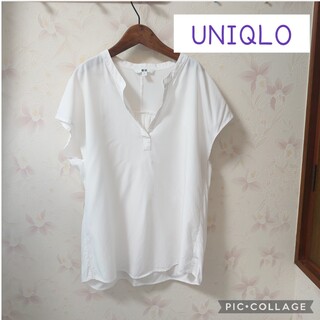 ユニクロ(UNIQLO)のユニクロ　UNIQLO　レーヨンブラウスシャツ(Tシャツ(半袖/袖なし))