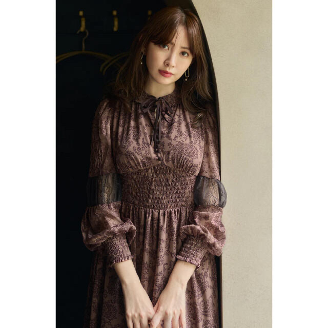 herlipto Winter Floral Long-sleeve Dress - ロングワンピース/マキシ ...