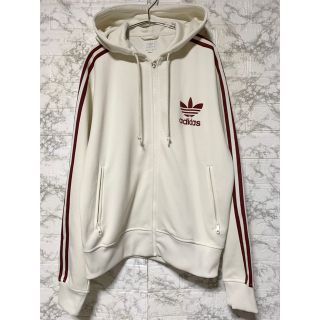 アディダス(adidas)のadidas アディダス  ジャージ　パーカー　クリーム×ワイン　サイズO(ジャージ)