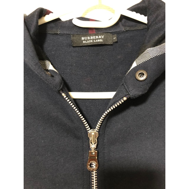 BURBERRY BLACK LABEL(バーバリーブラックレーベル)の【極美品】バーバリーブラックレーベルジップパーカーネイビー メンズのトップス(パーカー)の商品写真